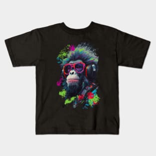 Monkey acrylic palette Kids T-Shirt